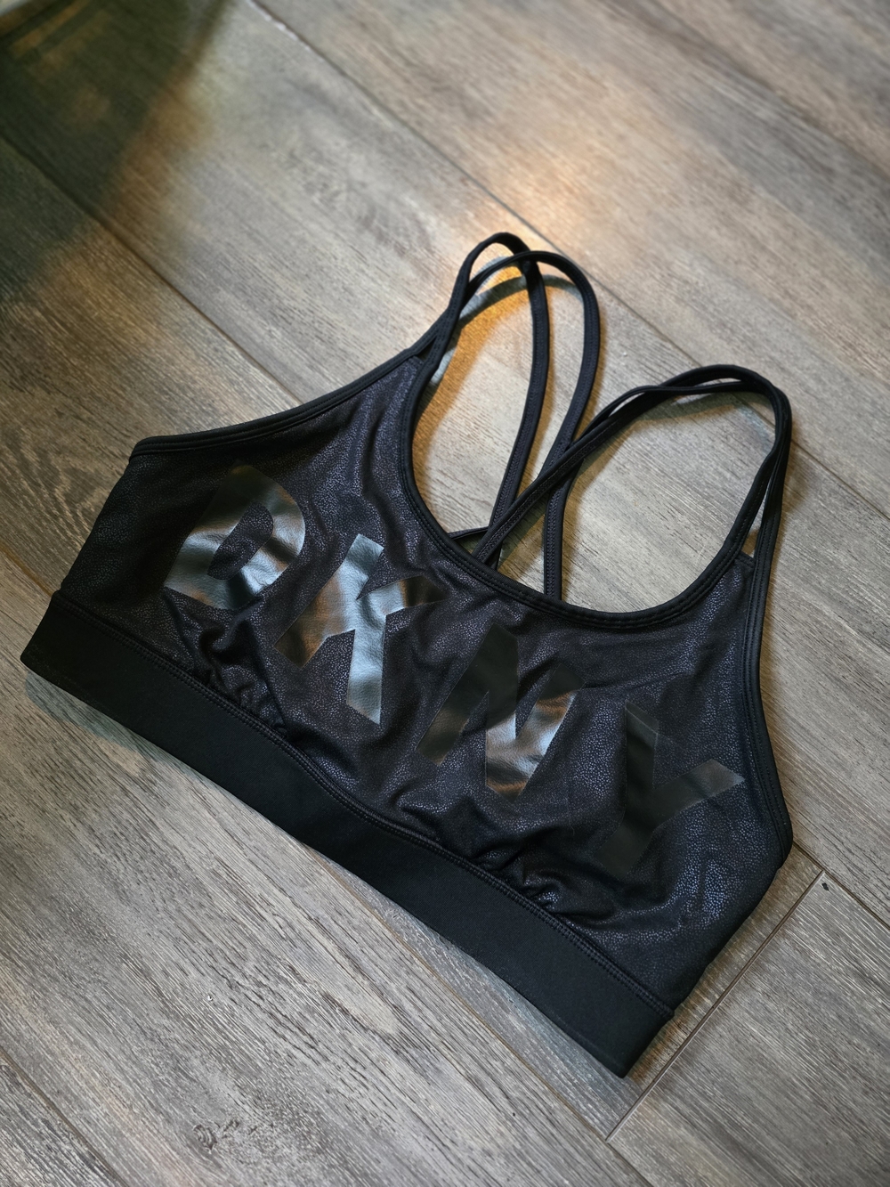 🛍3/$33 DKNY SPORT Black Sports Bra - Strappy Support